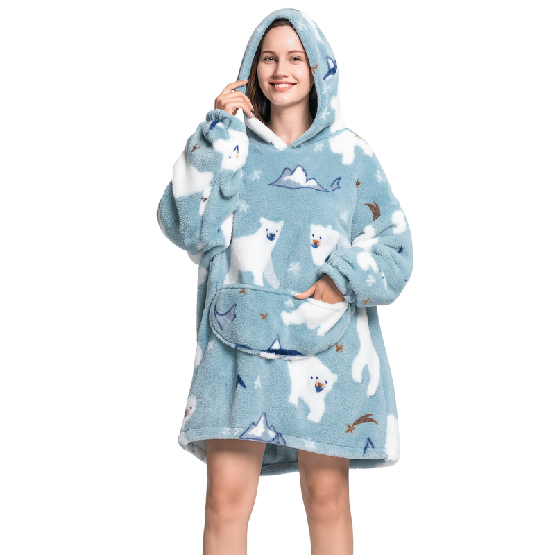 ❄️ Arctic Bear Cozy Hoodie Blanket