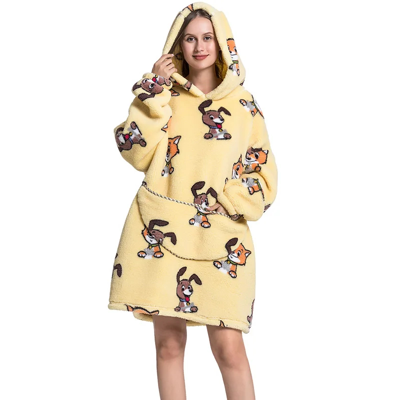 🐾 Cozy Pals Cat & Dog Hoodie Blanket