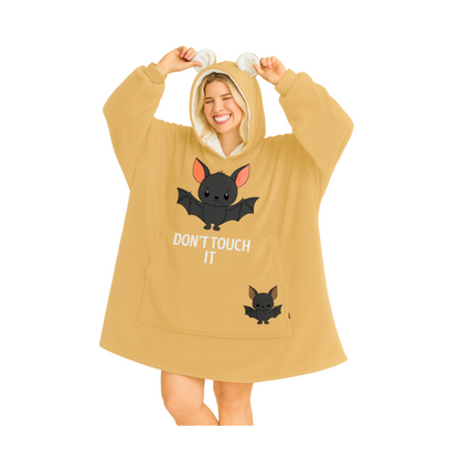 🦇SnuggleBats™ Cozy Hoodie Blanket – “Don’t Touch It” Edition