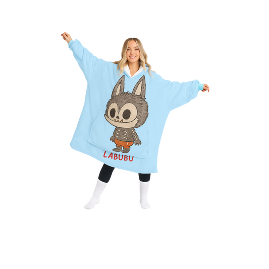 LABUBU™ Oversized Hoodie Blanket – Cozy Cartoon Edition