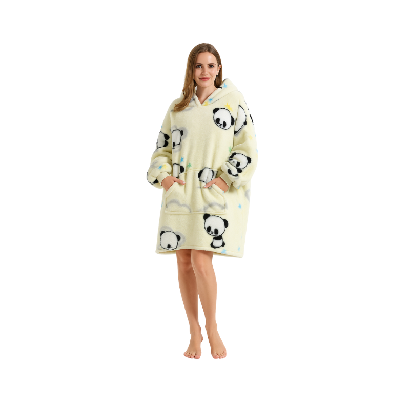 🐼 Panda Dreams Oversized Hoodie Blanket