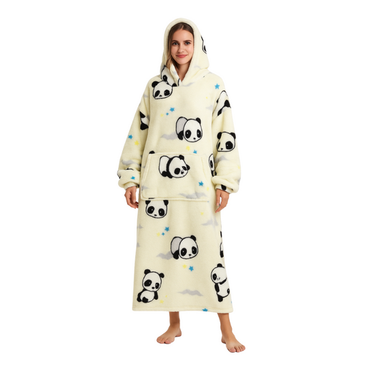 🐼 Panda Dreams Oversized Hoodie Blanket