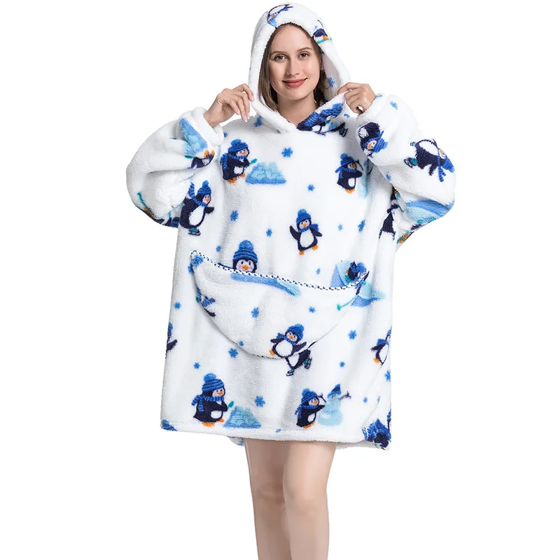 🐧 Frosty Penguin Cozy Hoodie Blanket