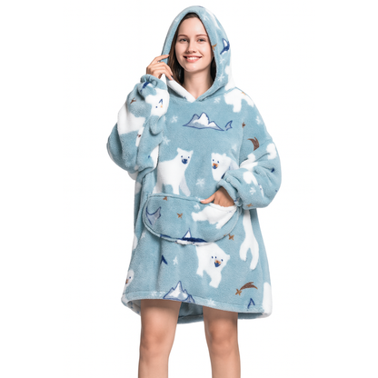 ❄️ Arctic Bear Cozy Hoodie Blanket