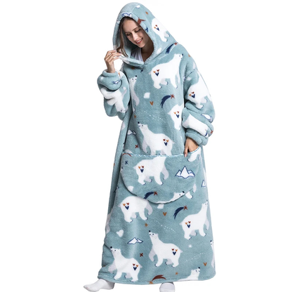 ❄️ Arctic Bear Cozy Hoodie Blanket