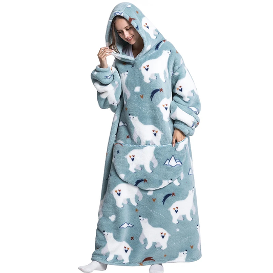 ❄️ Arctic Bear Cozy Hoodie Blanket