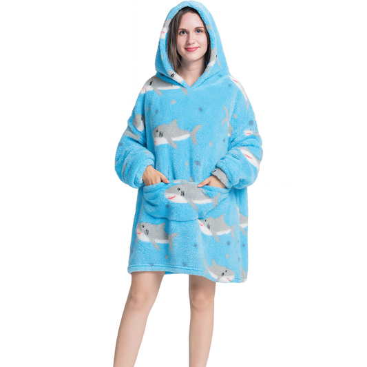 🦈 Shark Attack Oversized Hoodie Blanket